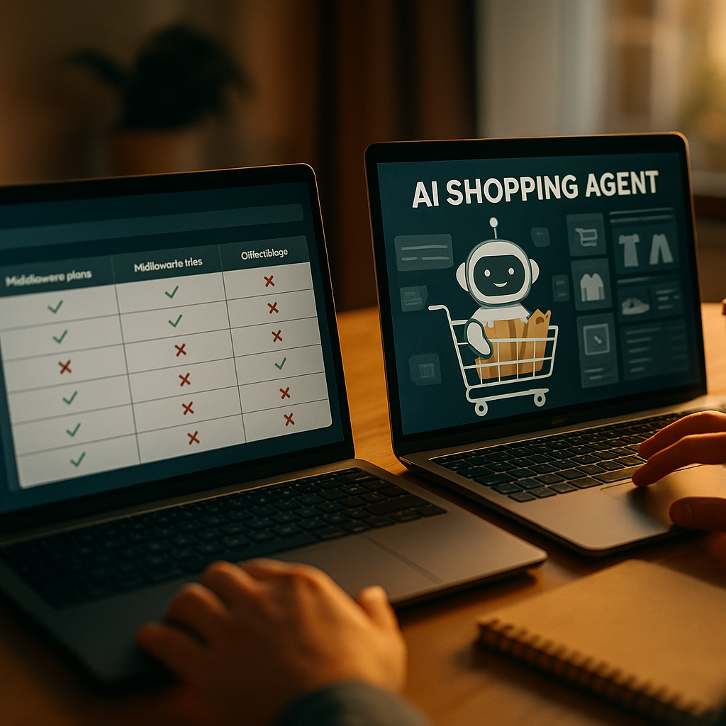 Comparing Middleware for MarTech AI Shopping Agent Integration