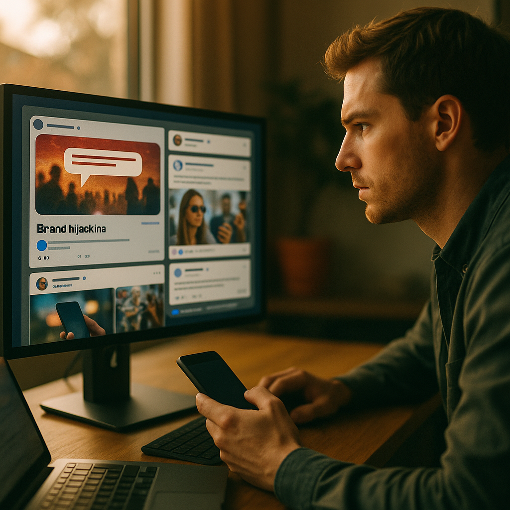 Detecting Narrative Hijacking: AI in Real-Time Brand Feeds