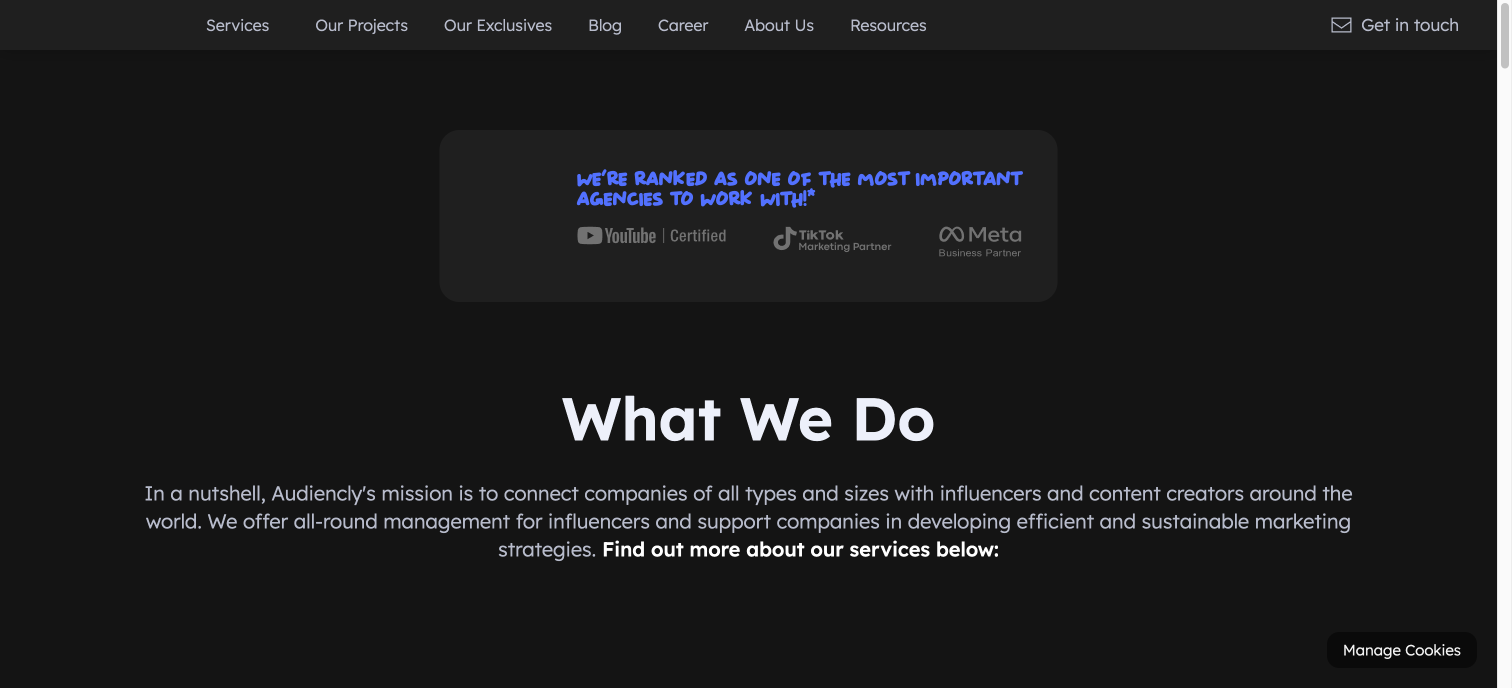 Audiencly influencer marketing services