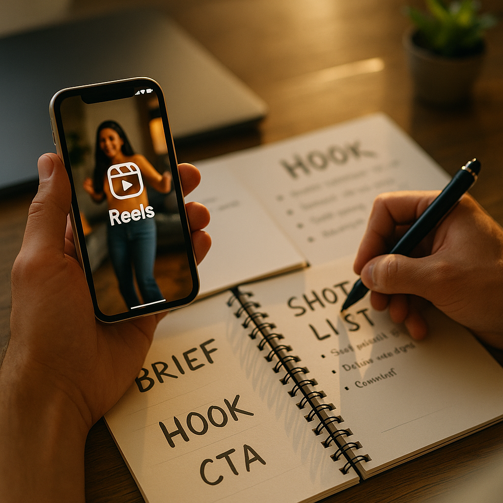 Instagram Reels Creative Brief, Hook, Shot and CTA Guide