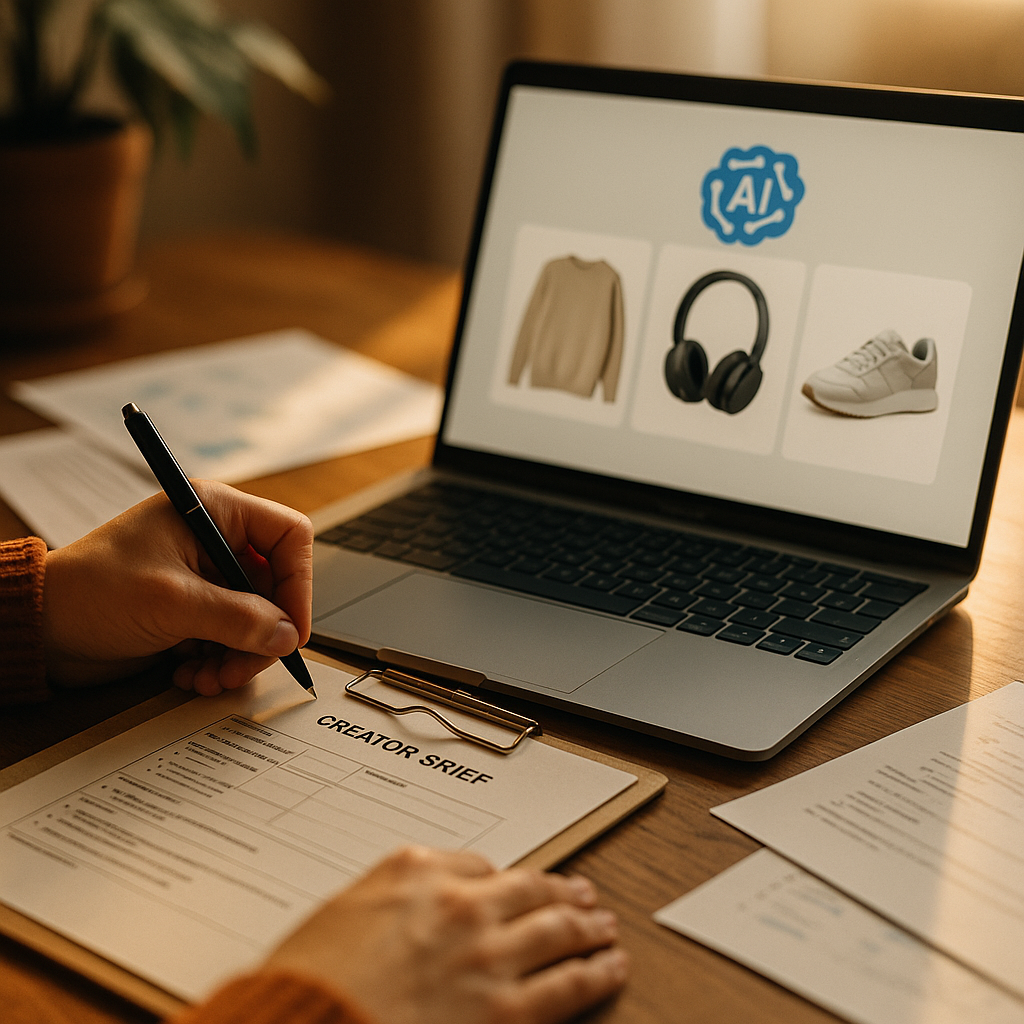 LLM-Compatible Creator Briefs for AI Product Recommendations