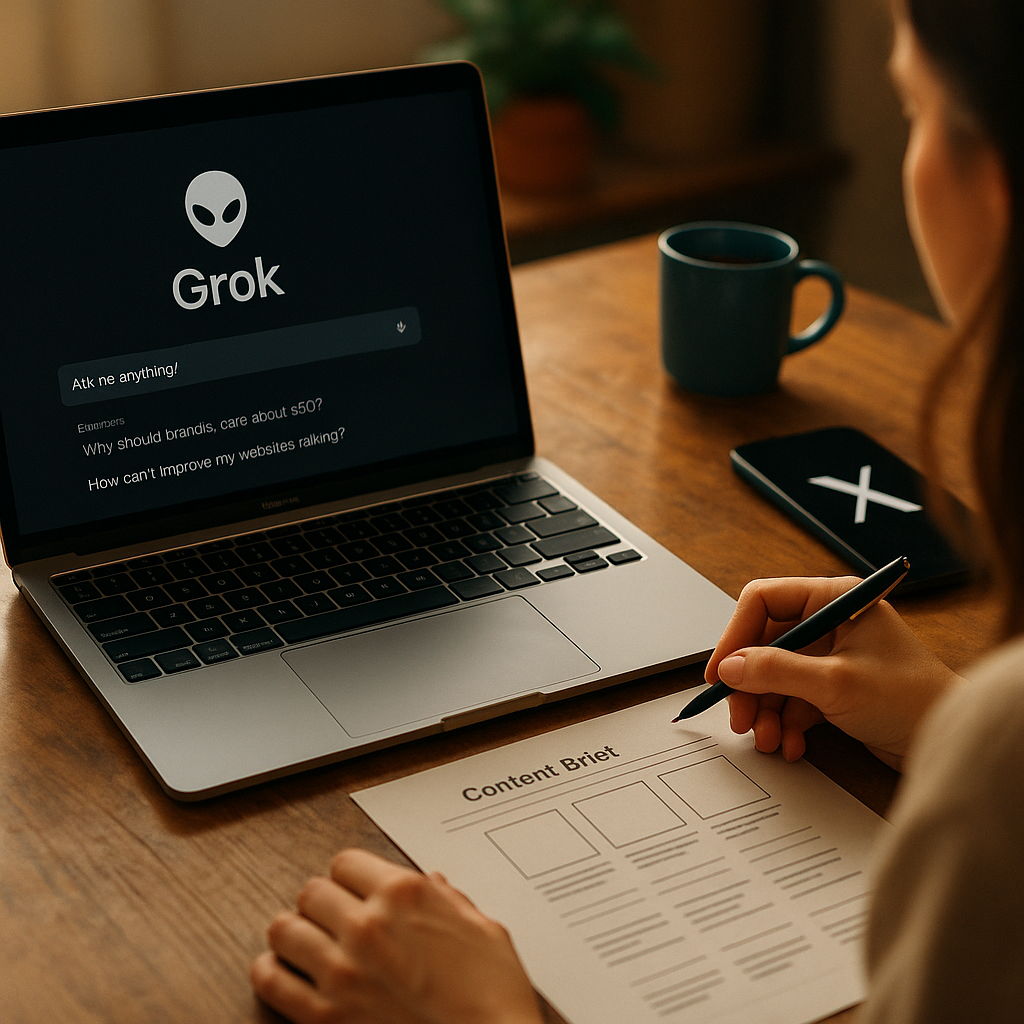 Grok SEO for Brands, Creator Briefs and X Visibility
