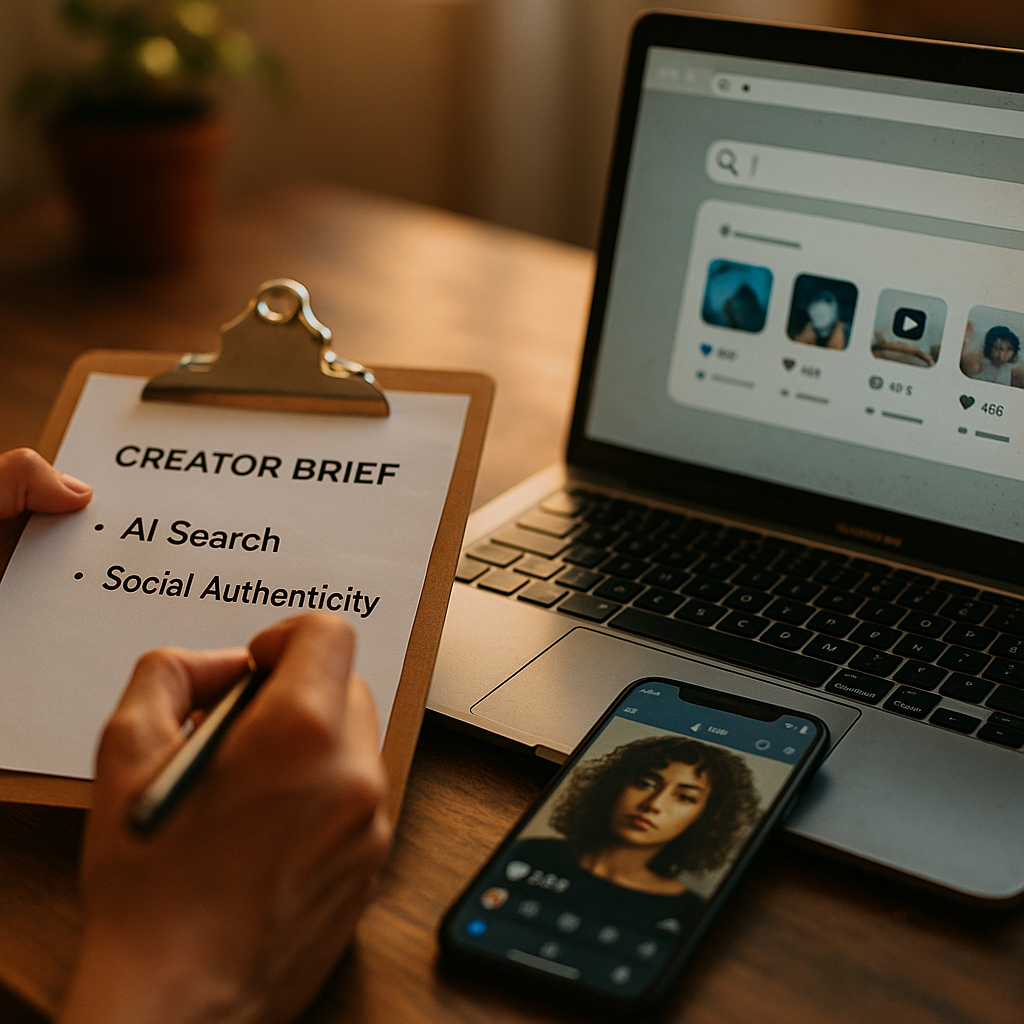 Creator Briefs for AI Search and Social Authenticity