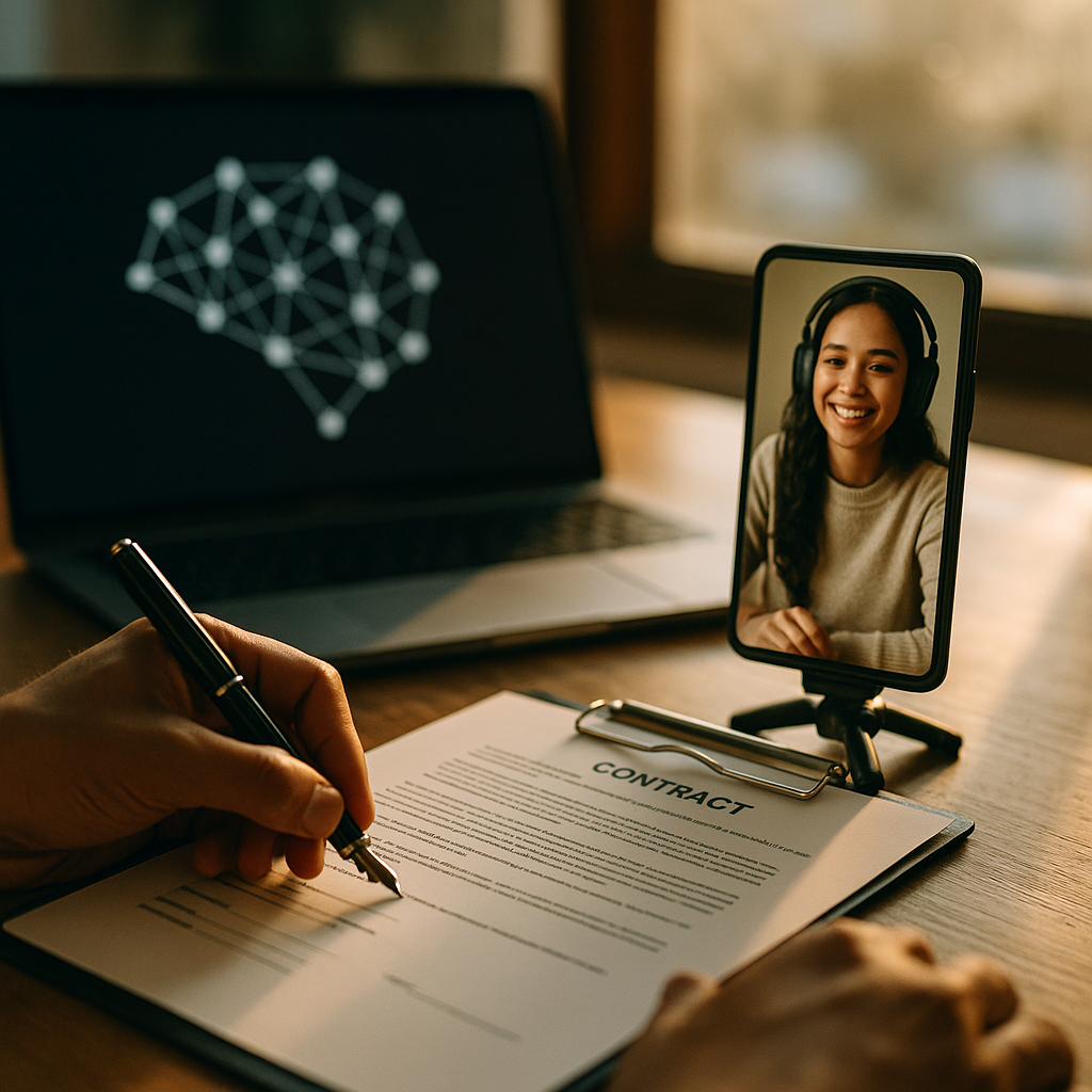 Creator Contracts for LLM Training Signals and AI Reach