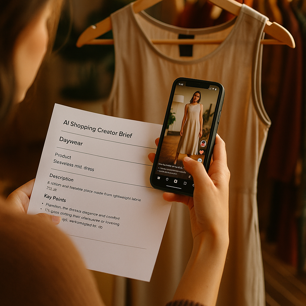 AI Shopping Creator Brief Template for TikTok Retrieval