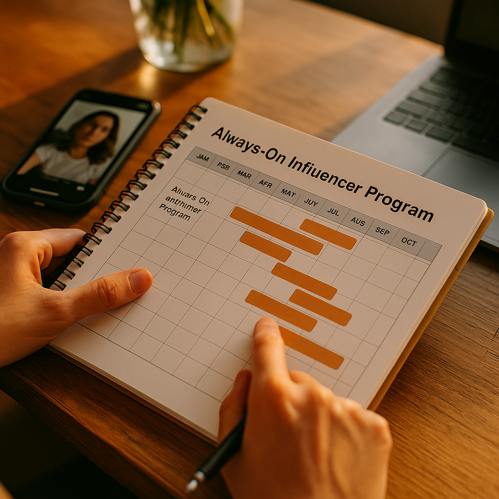 Always-On Influencer Program, 12-Month Roadmap