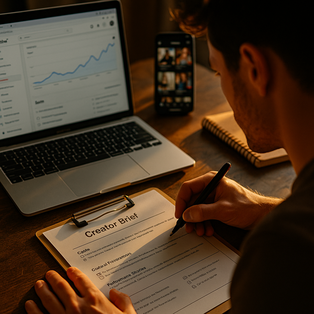 Performance-Linked Creator Briefs for Algorithmic Reach