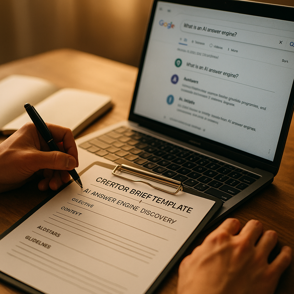 AI Creator Brief Template for AI Answer Engine Discovery
