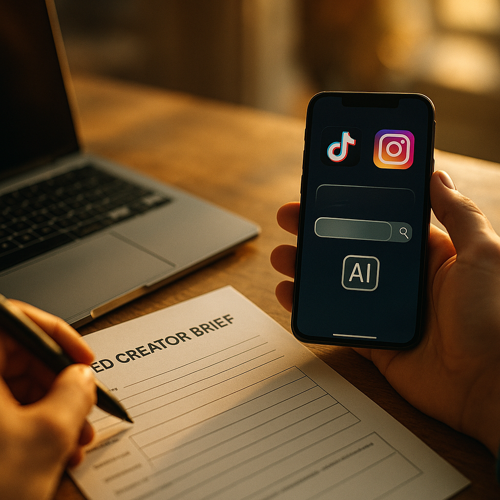 Unified Creator Brief for TikTok, Instagram, and AI Search