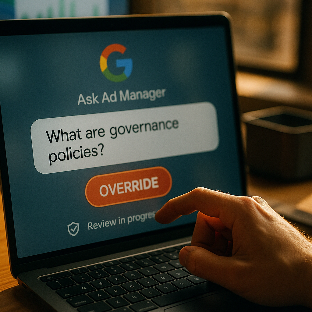 Google Ask Ad Manager Governance and Human Override Protocols