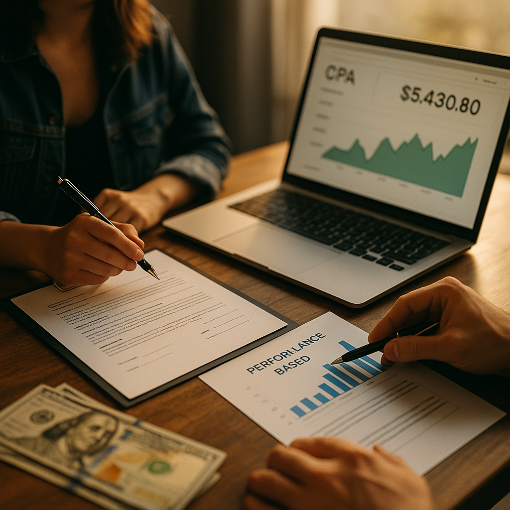 Performance-Based Creator Contracts, From Flat-Fee to Hybrid CPA