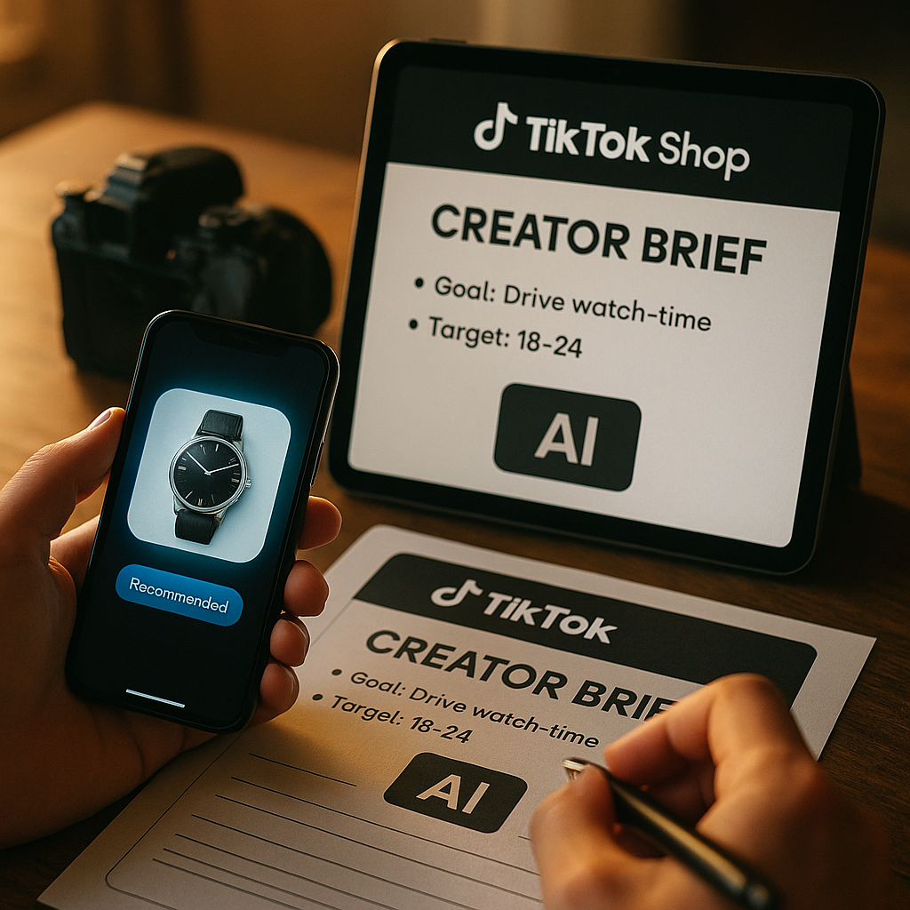 TikTok Shop Creator Briefs for AI and Watch-Time