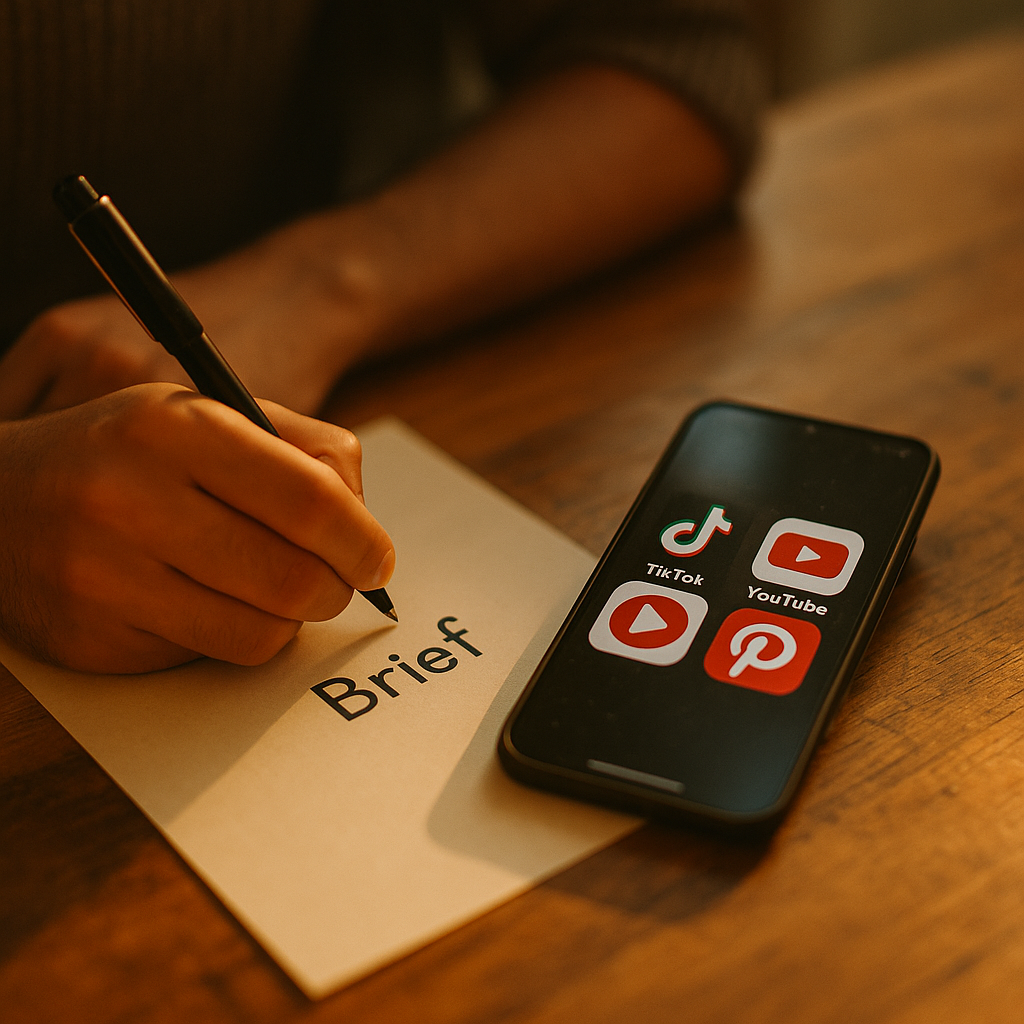 One Brief for TikTok, YouTube, and Pinterest Algorithms