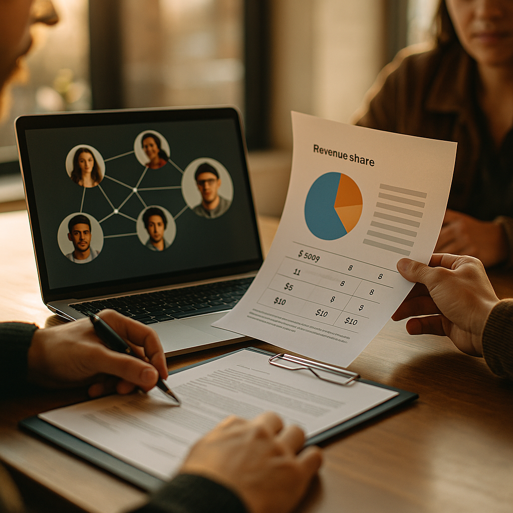 Multi-Creator Network Contracts, Revenue Share, Attribution