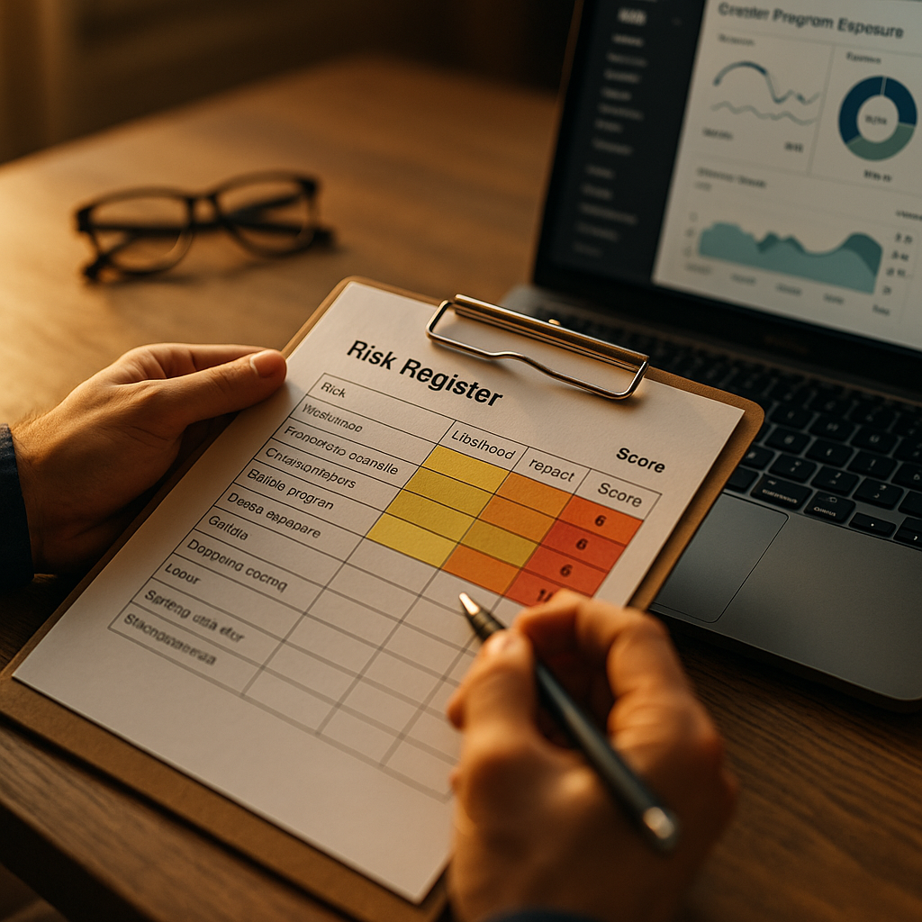 Building a Creator Program Risk Register That Scores Exposure