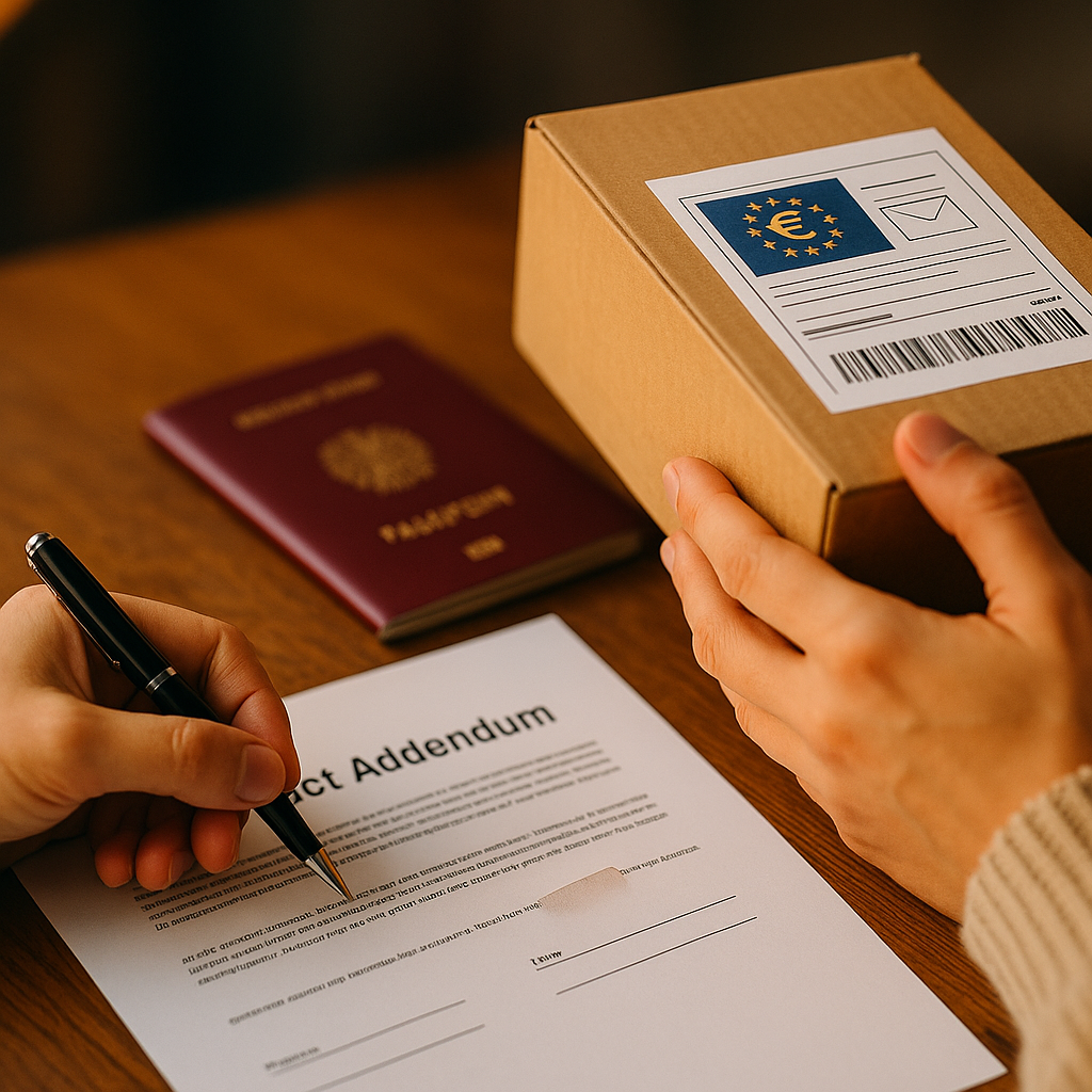 Creator Contract Addendum for EU Parcel Duty Disclosure