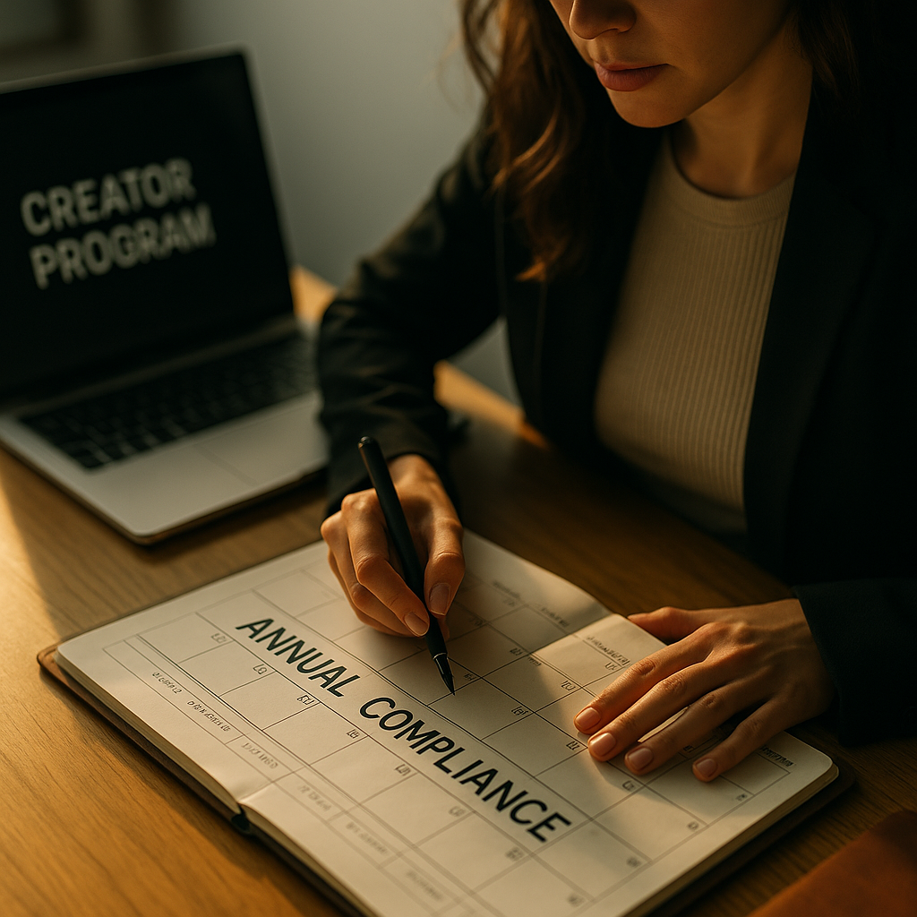 Building an Annual Compliance Calendar for Creator Programs