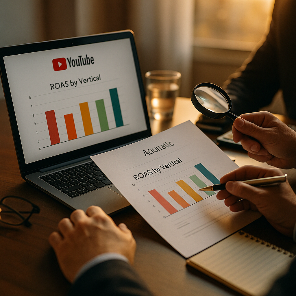 YouTube Creator Partnership Platform ROAS by Vertical, Audited