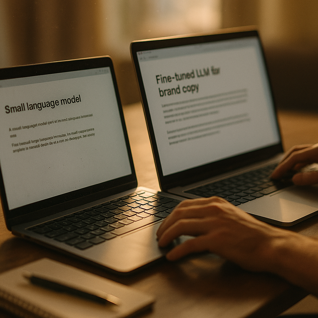 Small Language Models vs Fine-Tuned LLMs for Brand Copy