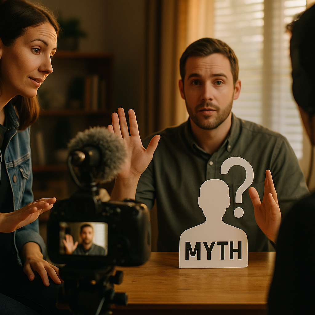Directing Myth-Busting Videos Without Sounding Defensive