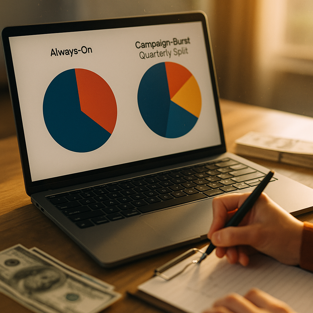 Always-On vs Campaign-Burst Creator Budgets, Quarterly Split