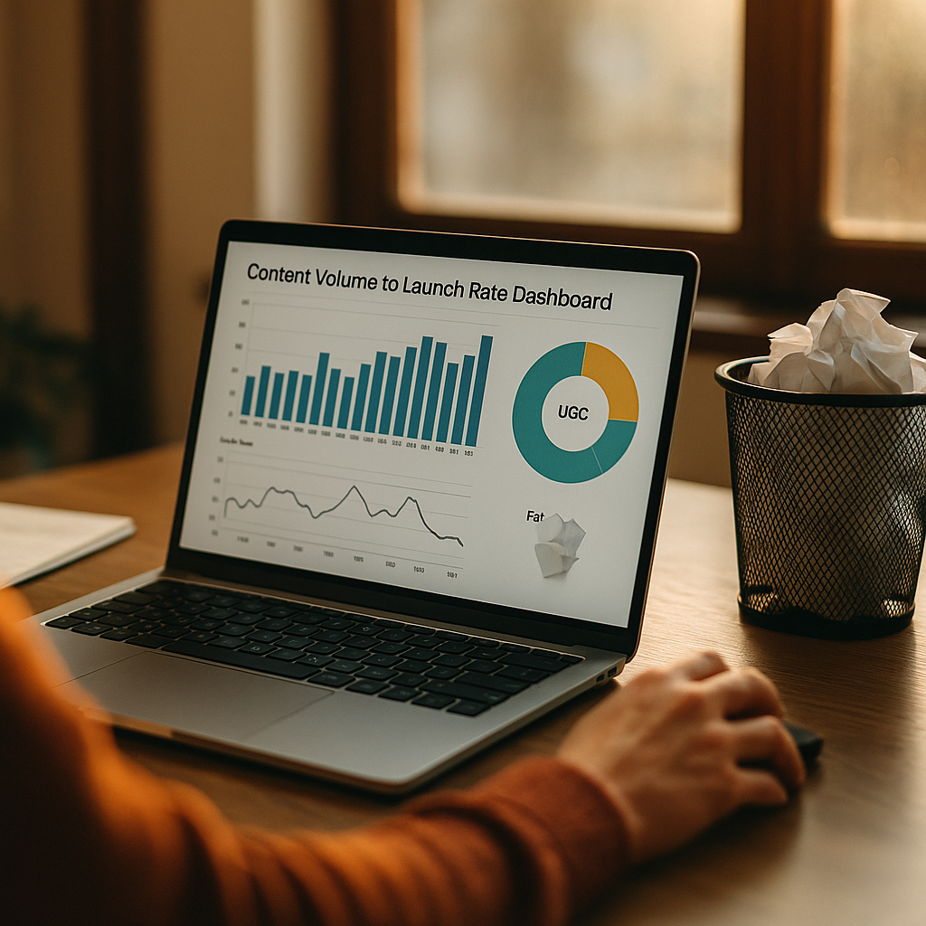 Content Volume to Launch Rate Dashboard, Fix UGC Waste