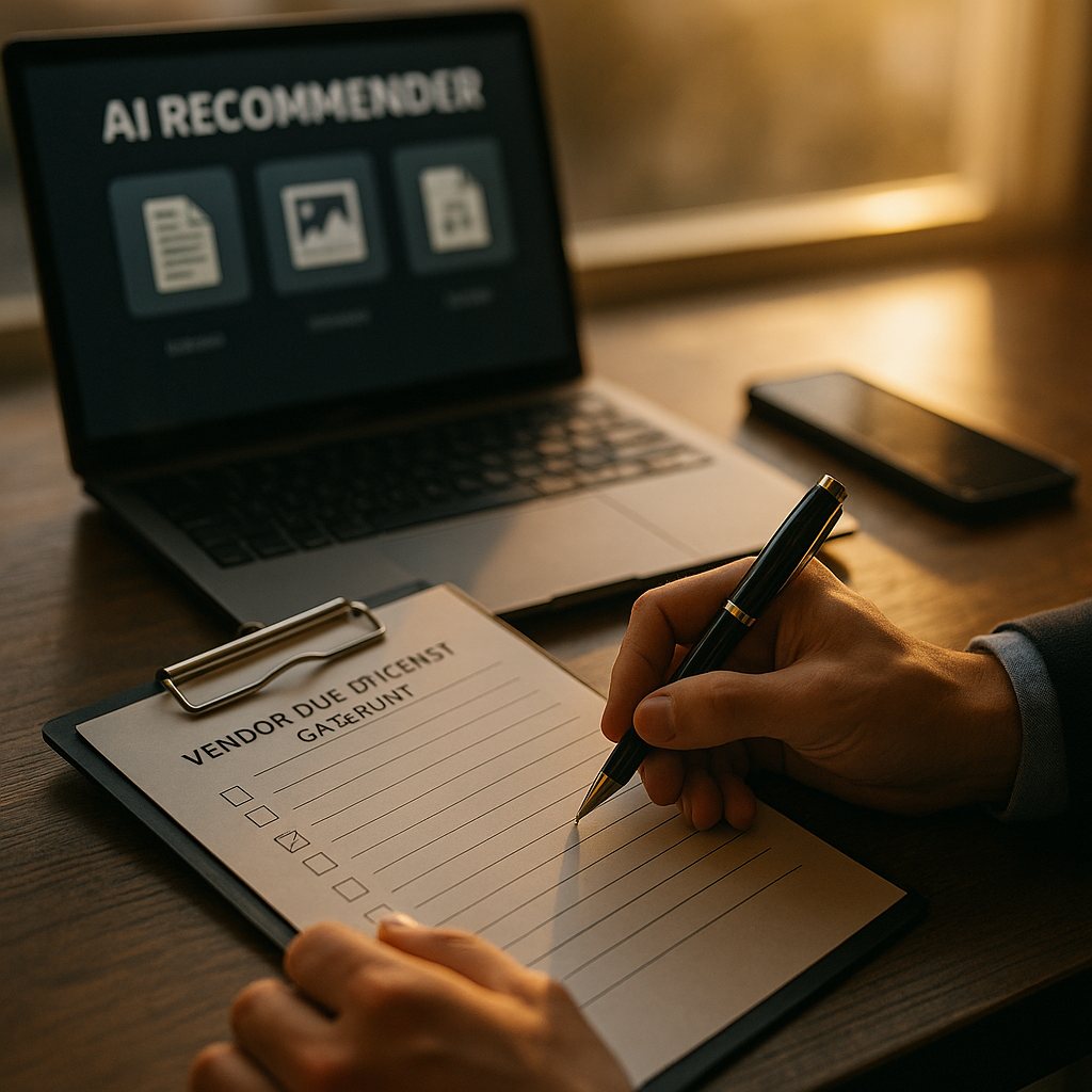 Vendor Due-Diligence Checklist for AI Format Recommenders