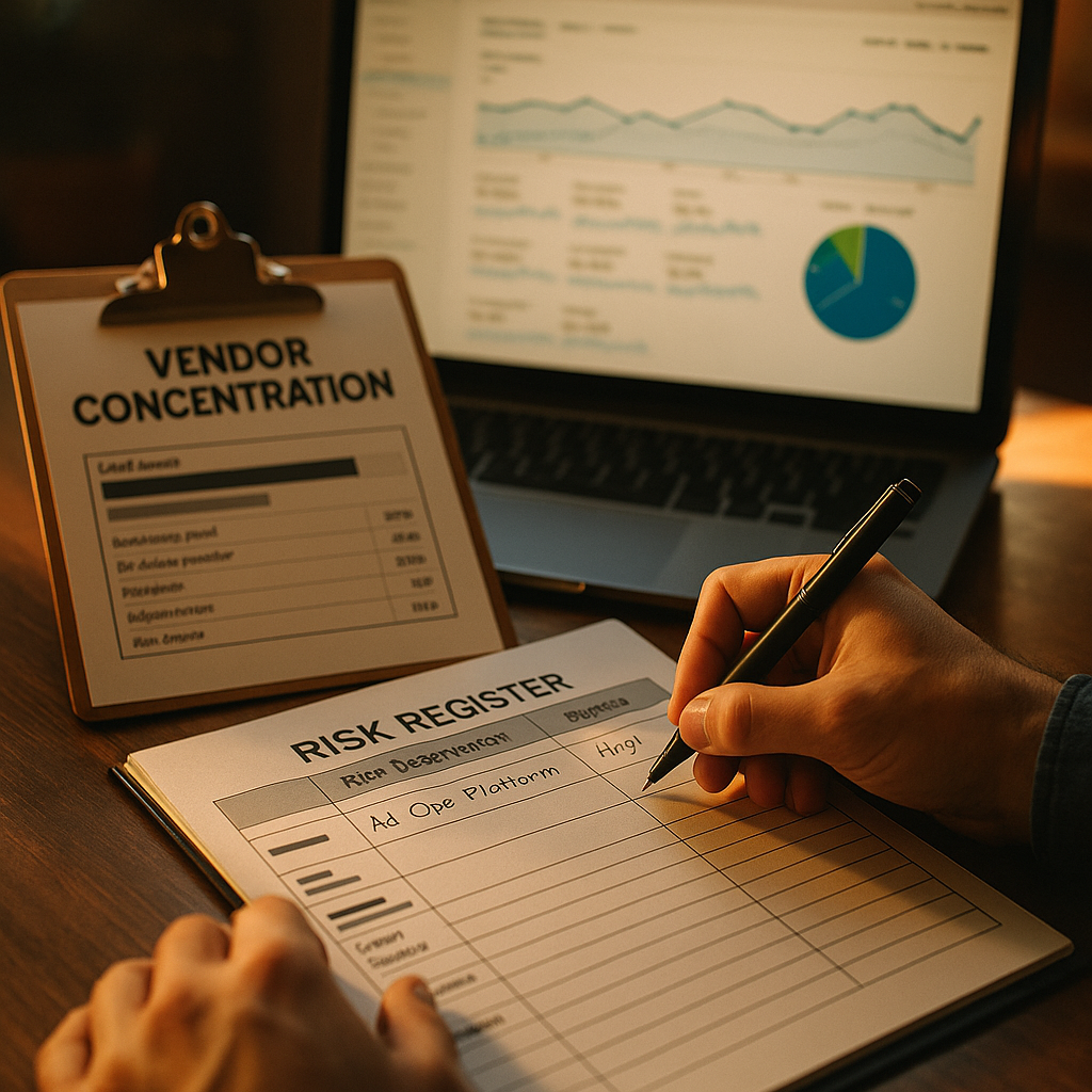 Vendor Concentration Risk Register Entry for Ad-Ops Platforms