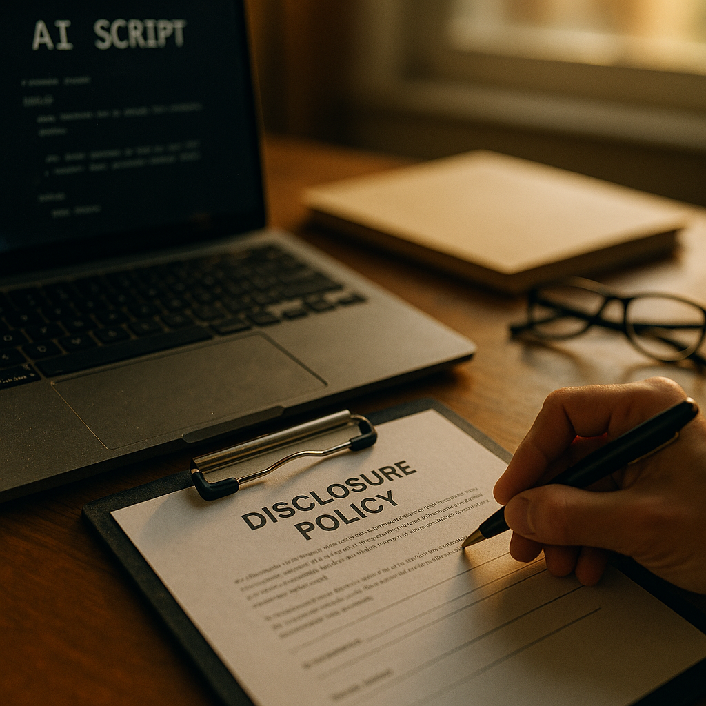 AI Scriptwriting Disclosure: Closing the FTC Compliance Gap