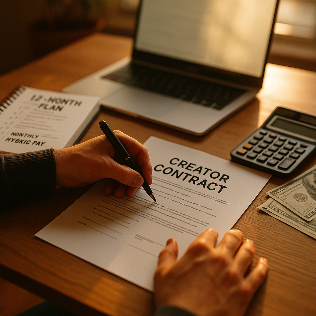 Flat Fees to Hybrid Pay: A 12-Month Creator Contract Plan