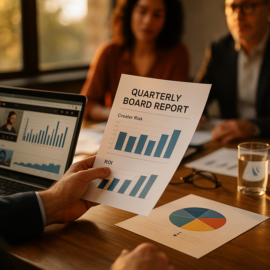Quarterly Board Report Template for Creator Risk and ROI