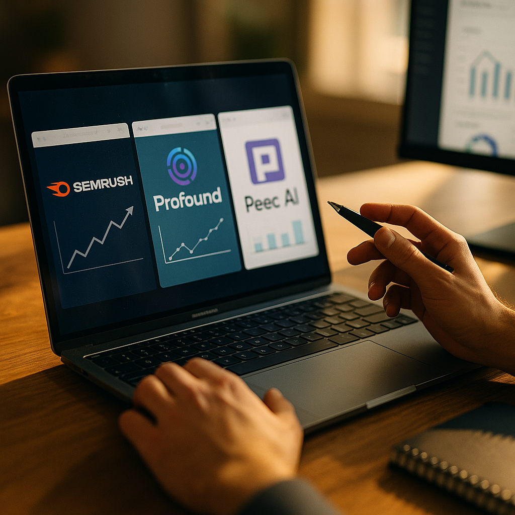 Semrush vs Profound vs Peec AI, AI Visibility Toolkit Compared