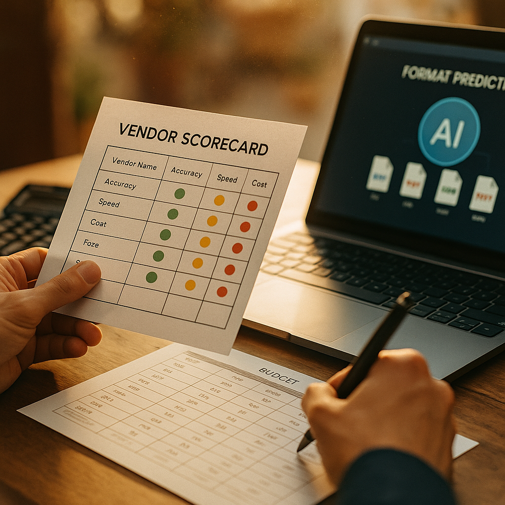 Vendor Scorecard for AI Format-Prediction Tools and Budget Authority
