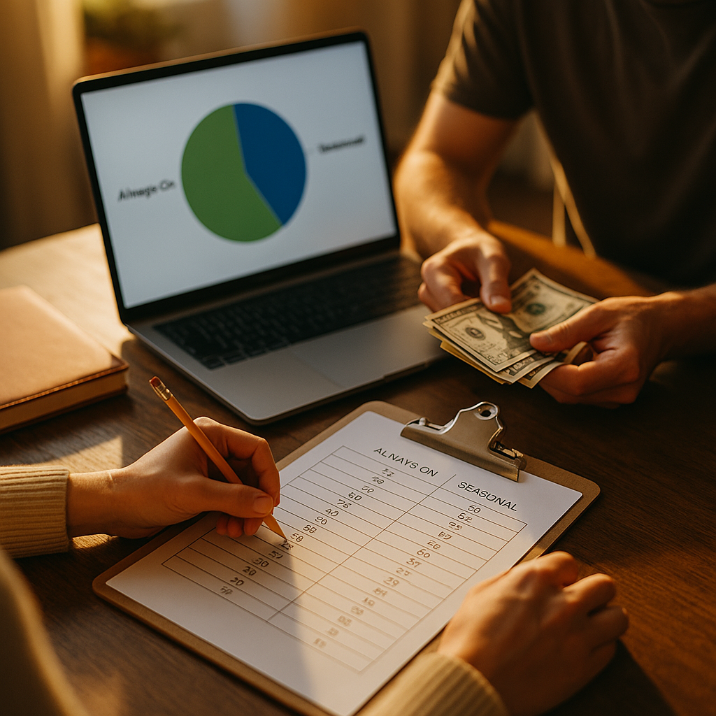 Creator Budget Framework: Always-On vs Seasonal Spend Split