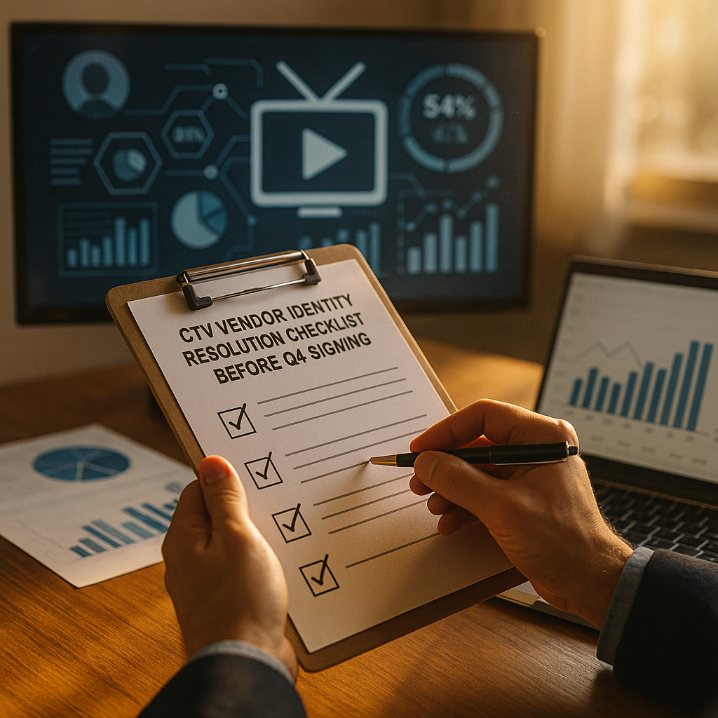 CTV Vendor Identity Resolution Checklist Before Q4 Signing