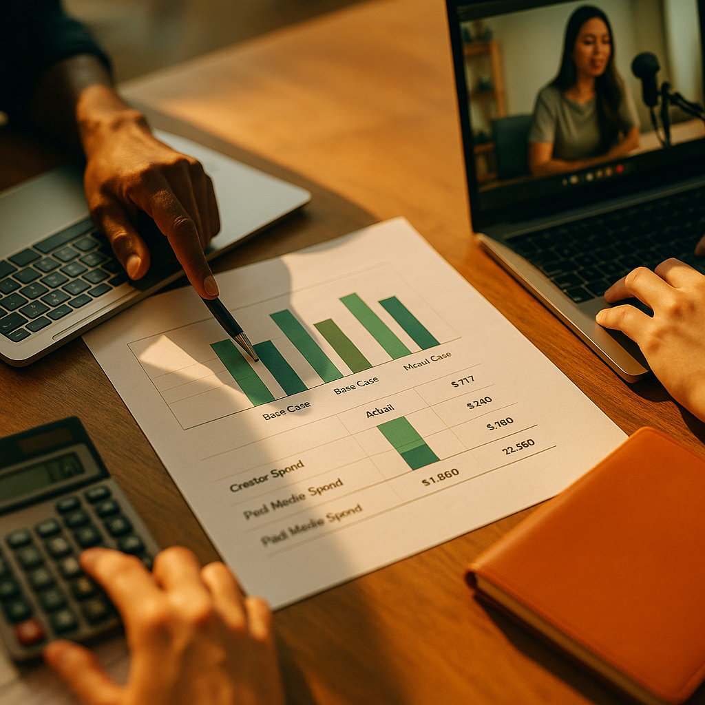 Three-Scenario Budget Model for Creator and Paid Media Spend