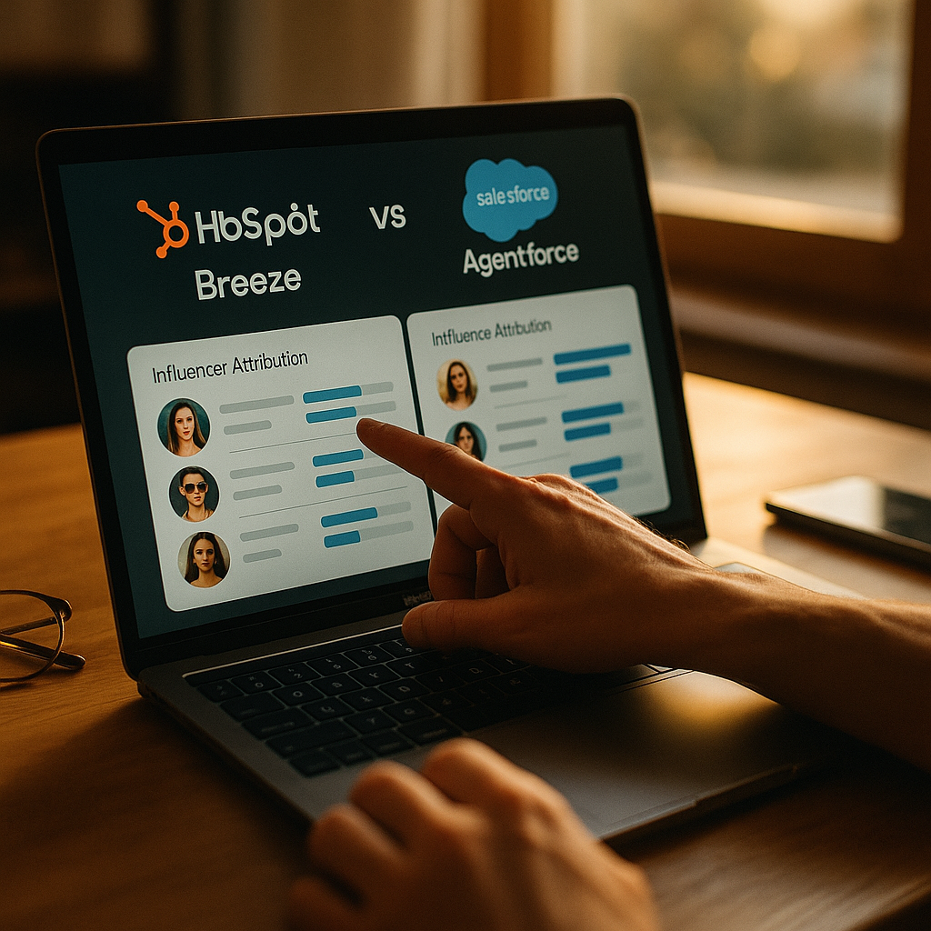 HubSpot Breeze vs Salesforce Agentforce for Influencer Attribution