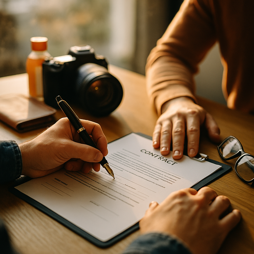 Creator-Brand Equity Sequencing Without Breaking Contracts