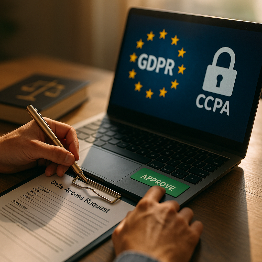Agentic CDP Vetting for GDPR and CCPA Write-Access