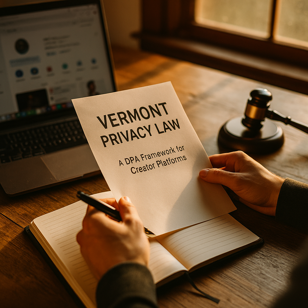 Vermont Privacy Law: A DPA Framework for Creator Platforms