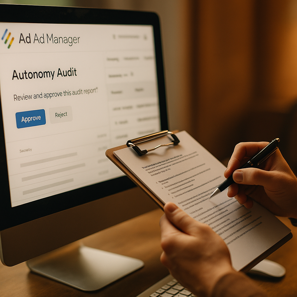 Ask Ad Manager Autonomy Audit, Where Human Approval Still Rules