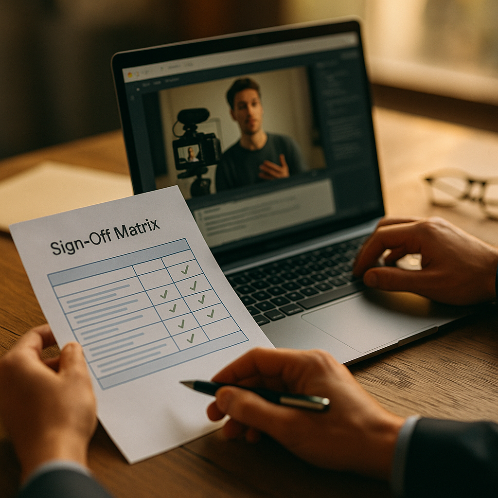 Sign-Off Matrix for AI Creator Scripts Closes FTC Risk Gap