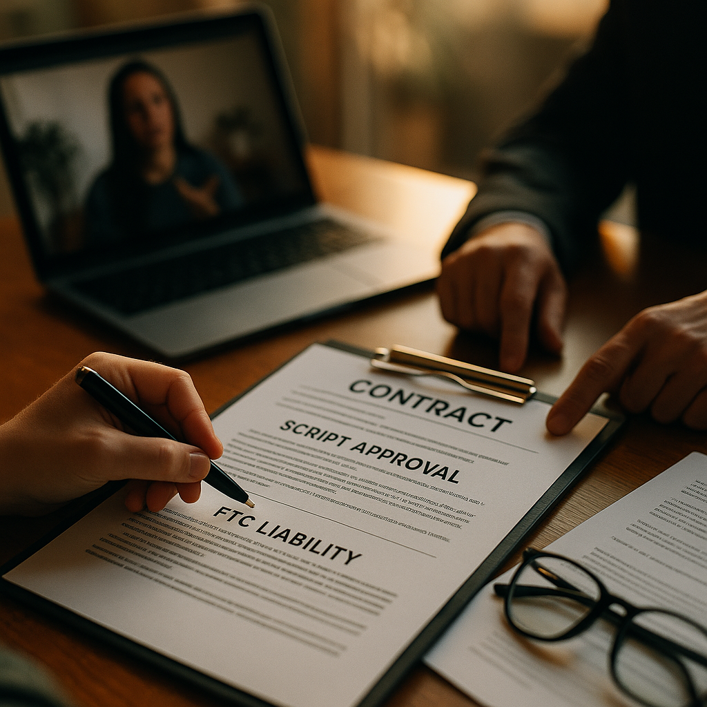 Creator Contract Clause for Script Approval FTC Liability