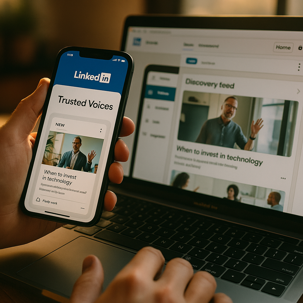 LinkedIn Trusted-Voice Update: A B2B Discovery Feed Playbook