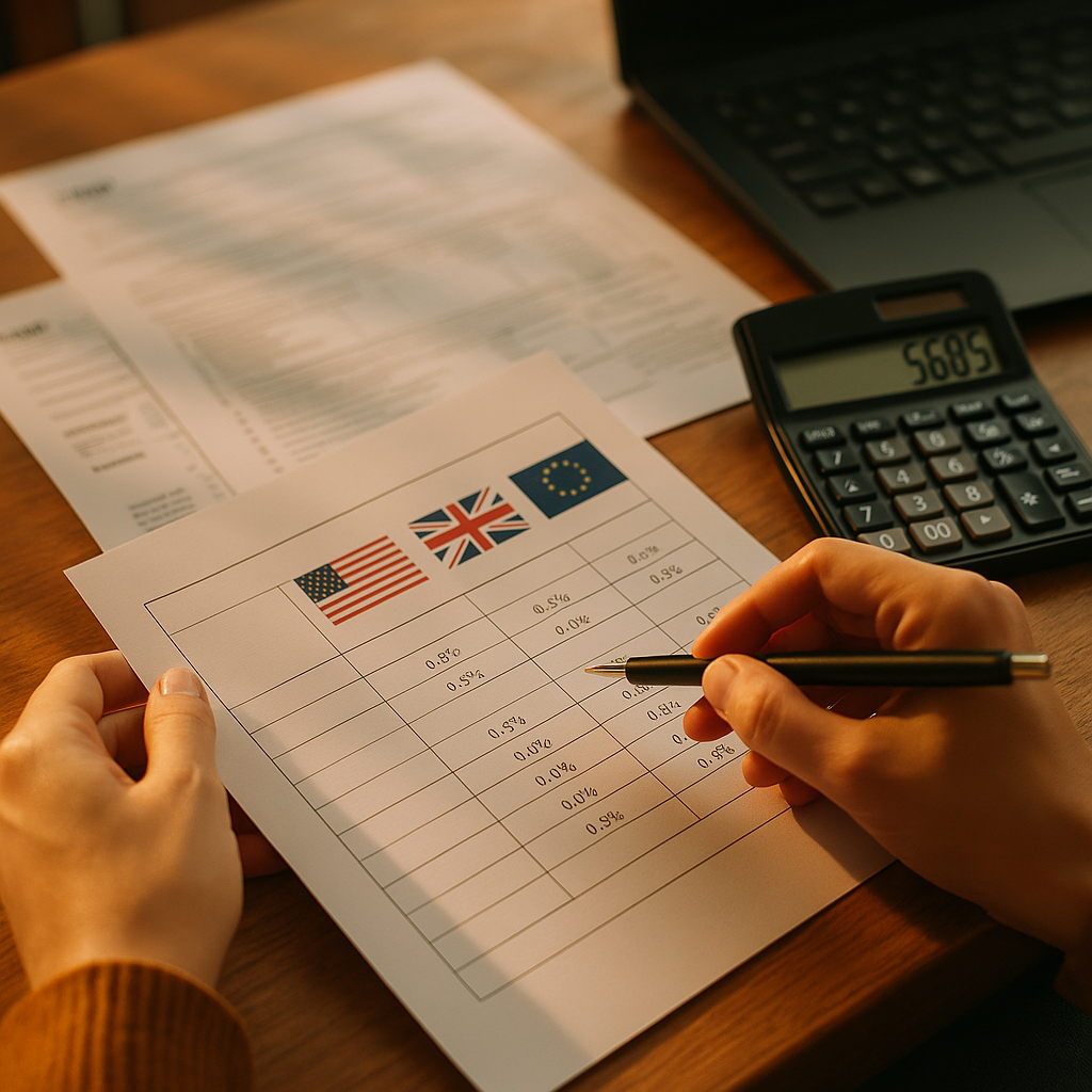 Nano-Creator Tax Withholding Matrix for US, UK, and EU Brands