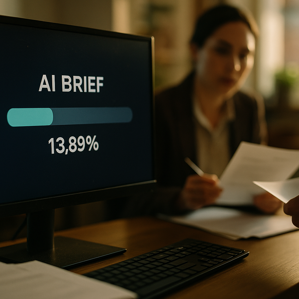 AI Brief Generation Stuck at 13.89 Percent, and Approvals Are Why