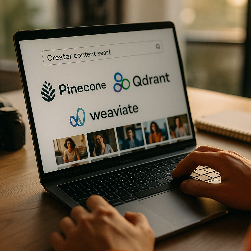 Pinecone vs Weaviate vs Qdrant for Creator Content Search