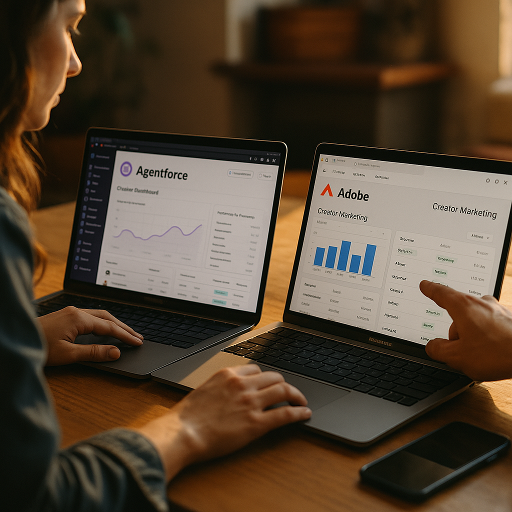 Agentforce vs Adobe CX Coworker for Creator Marketing Ops