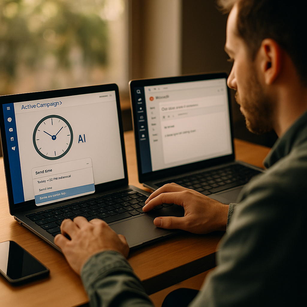 ActiveCampaign vs Nutshell, AI Send Time and Email Drafting Compared
