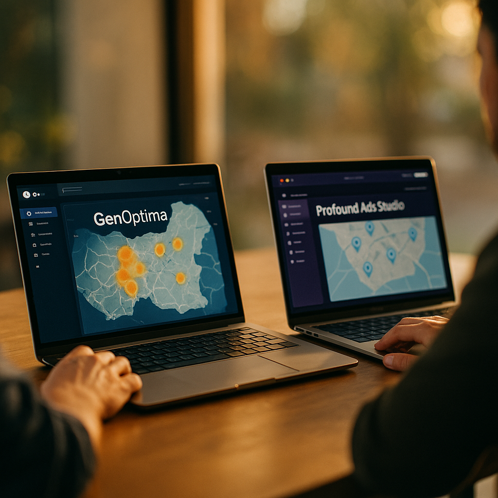 GenOptima vs Profound Ads Studio, Which GEO Tool Wins